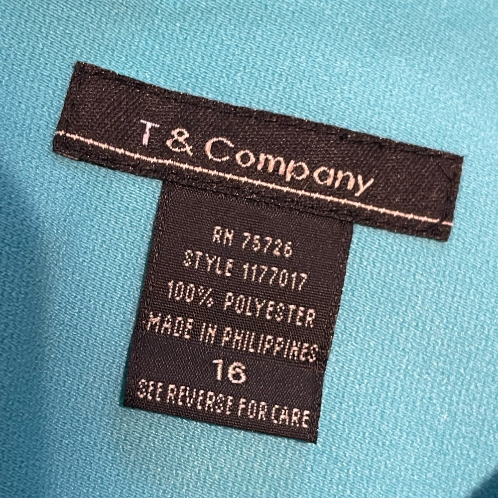 Vintage T & Company Dress Suit W/ Jacket Sz 16 - Picture 3 of 7